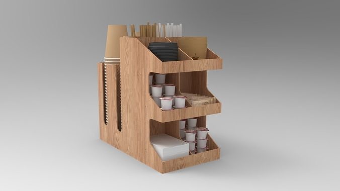 Coffee Condiment Organizer - Model 2 3D model 4