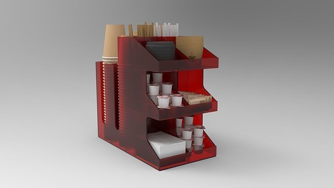 Coffee Condiment Organizer - Model 2 3D model 5