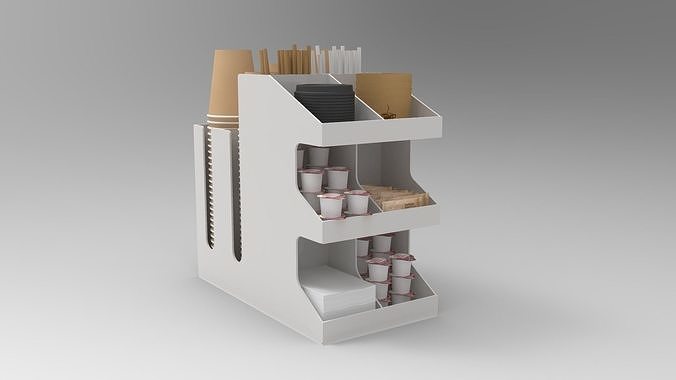 Coffee Condiment Organizer - Model 2 3D model 3