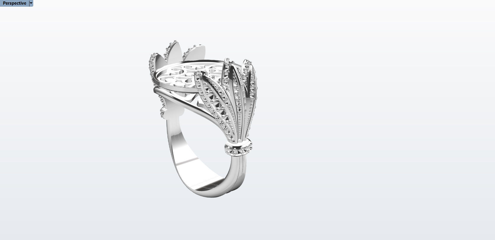 Ring With Cabashon Gem 3D print model_18