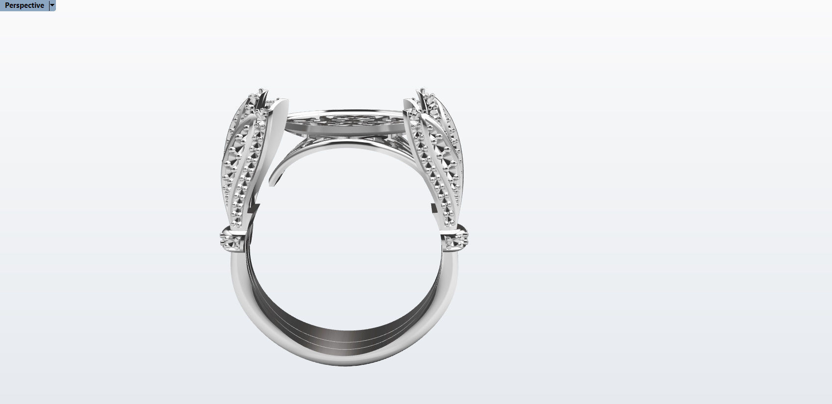 Ring With Cabashon Gem 3D print model_22