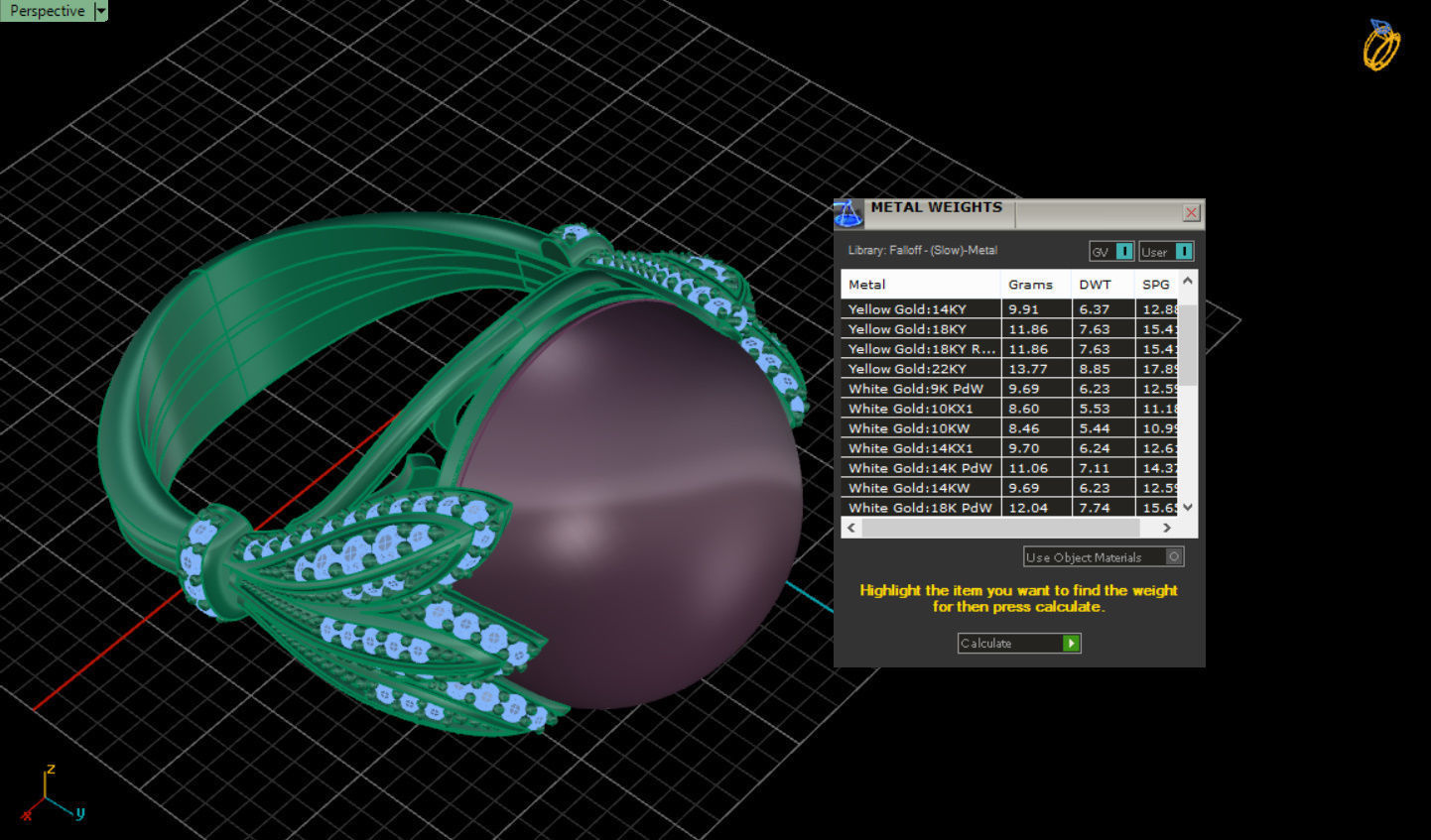 Ring With Cabashon Gem 3D print model_28