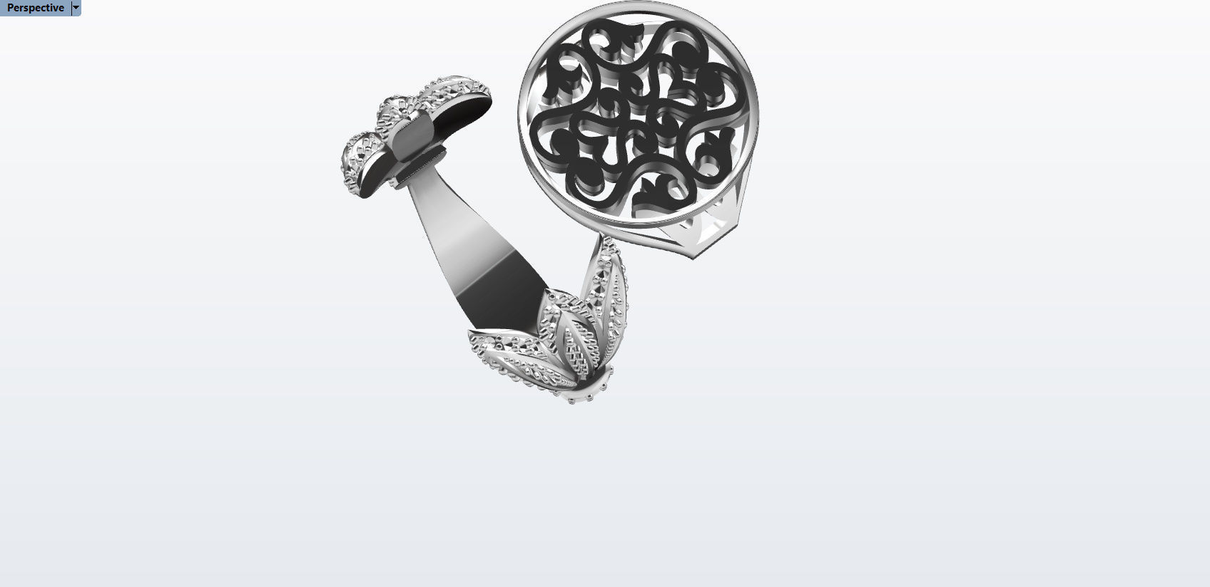 Ring With Cabashon Gem 3D print model_23