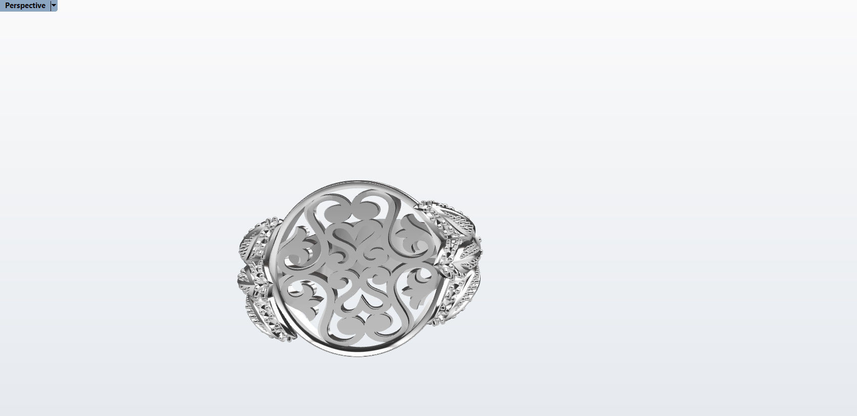 Ring With Cabashon Gem 3D print model_20