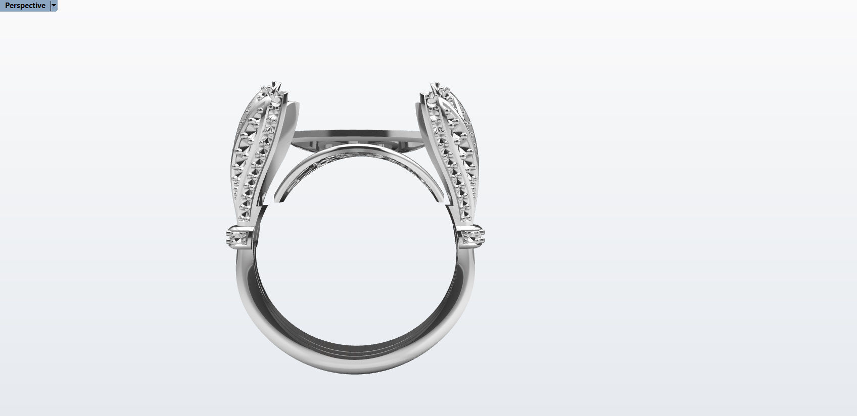 Ring With Cabashon Gem 3D print model_26