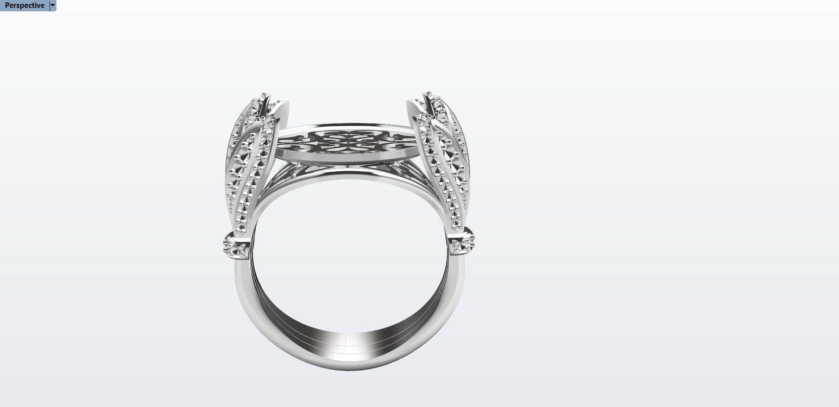 Ring With Cabashon Gem 3D print model_19