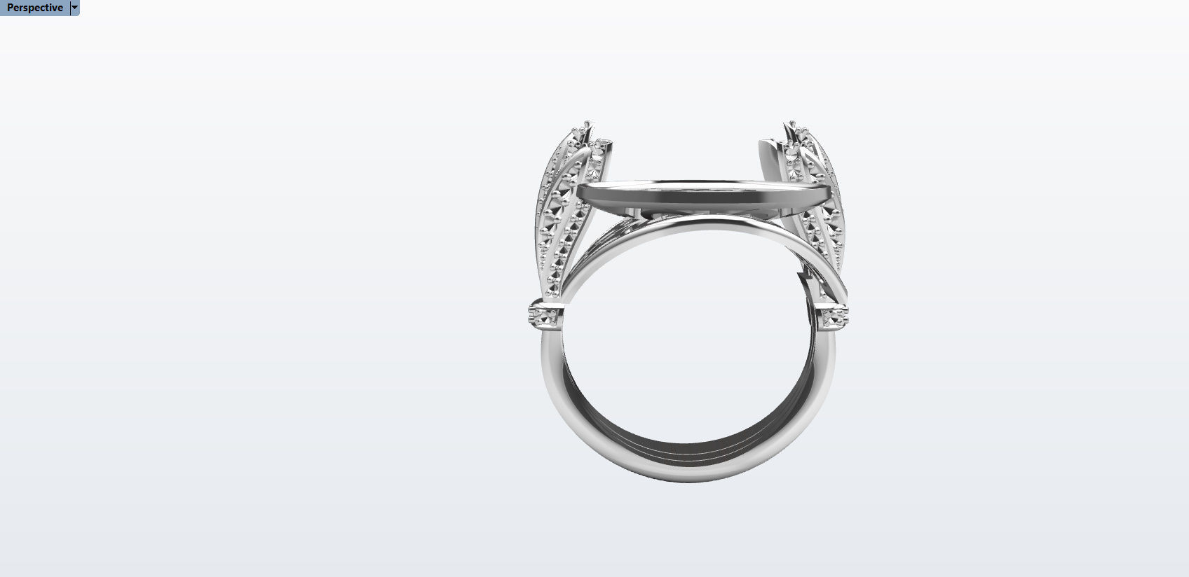 Ring With Cabashon Gem 3D print model_24