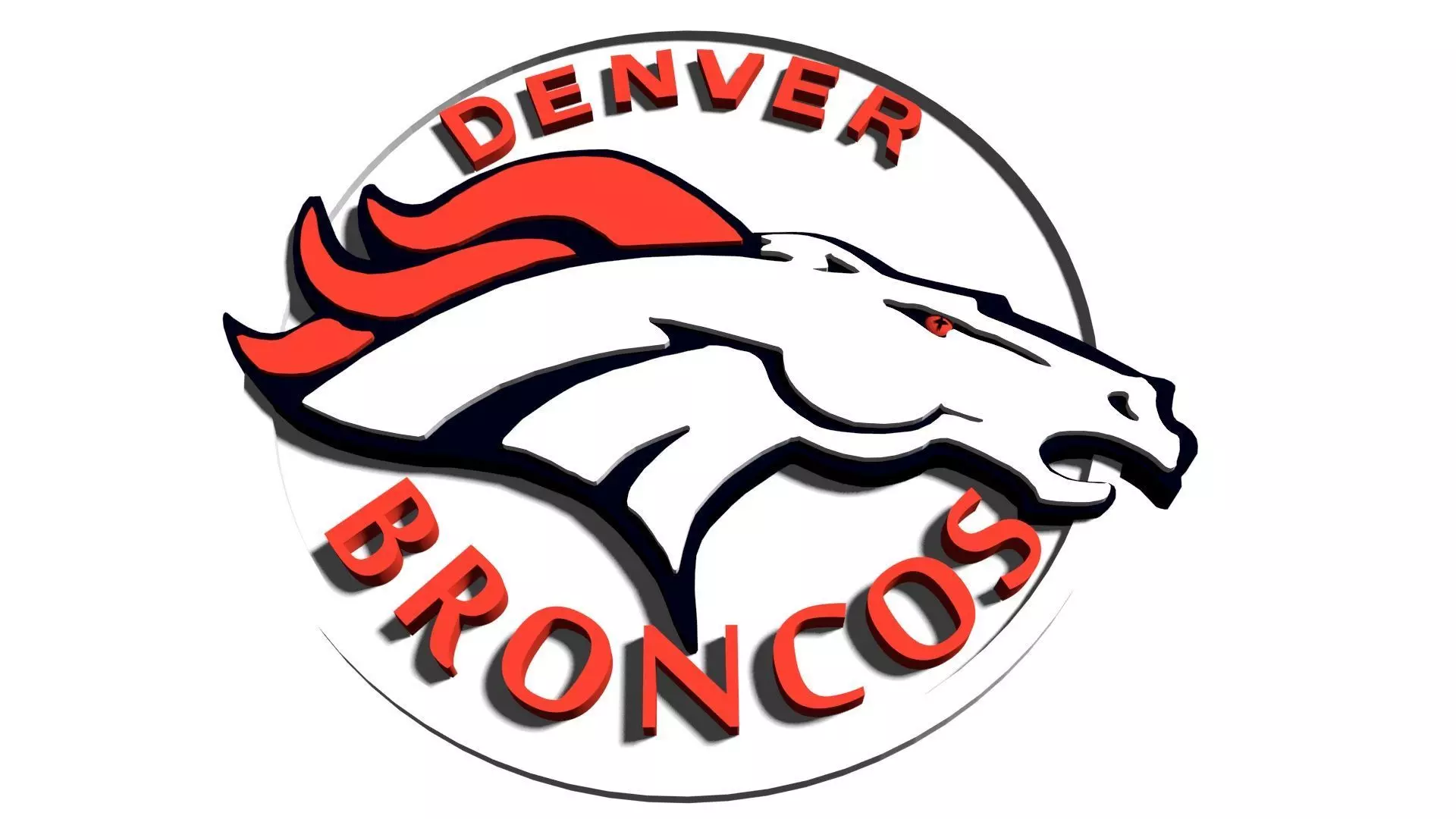 Denver Broncos logo 3D model