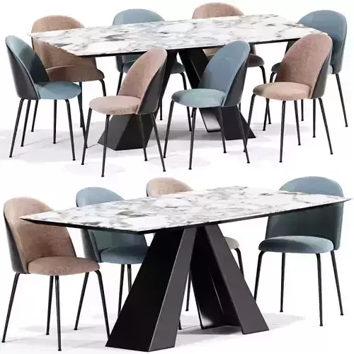 Cloyd Upholstered Side Chair Table