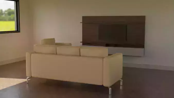 Realistic  Interior Living Room Blender Cycles