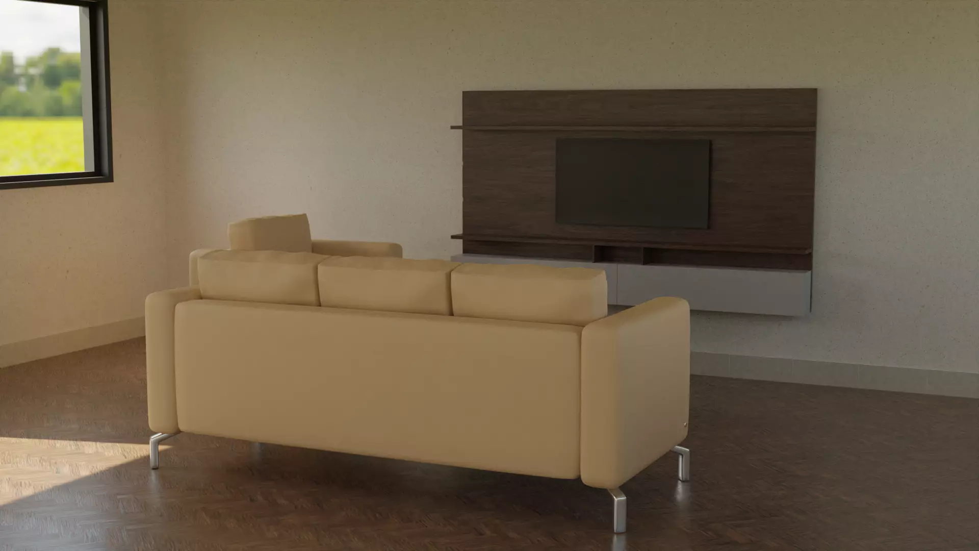 Realistic Interior Living Room Blender Cycles 3D model