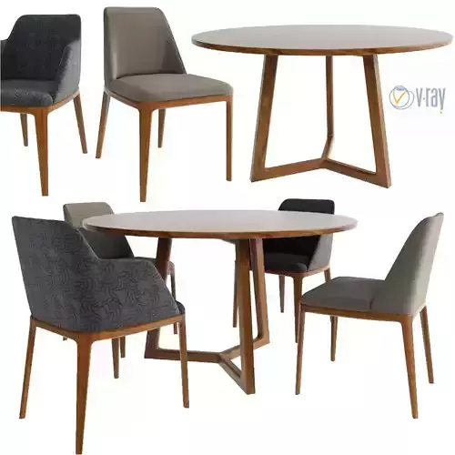 Poliform Dining Chair Set
