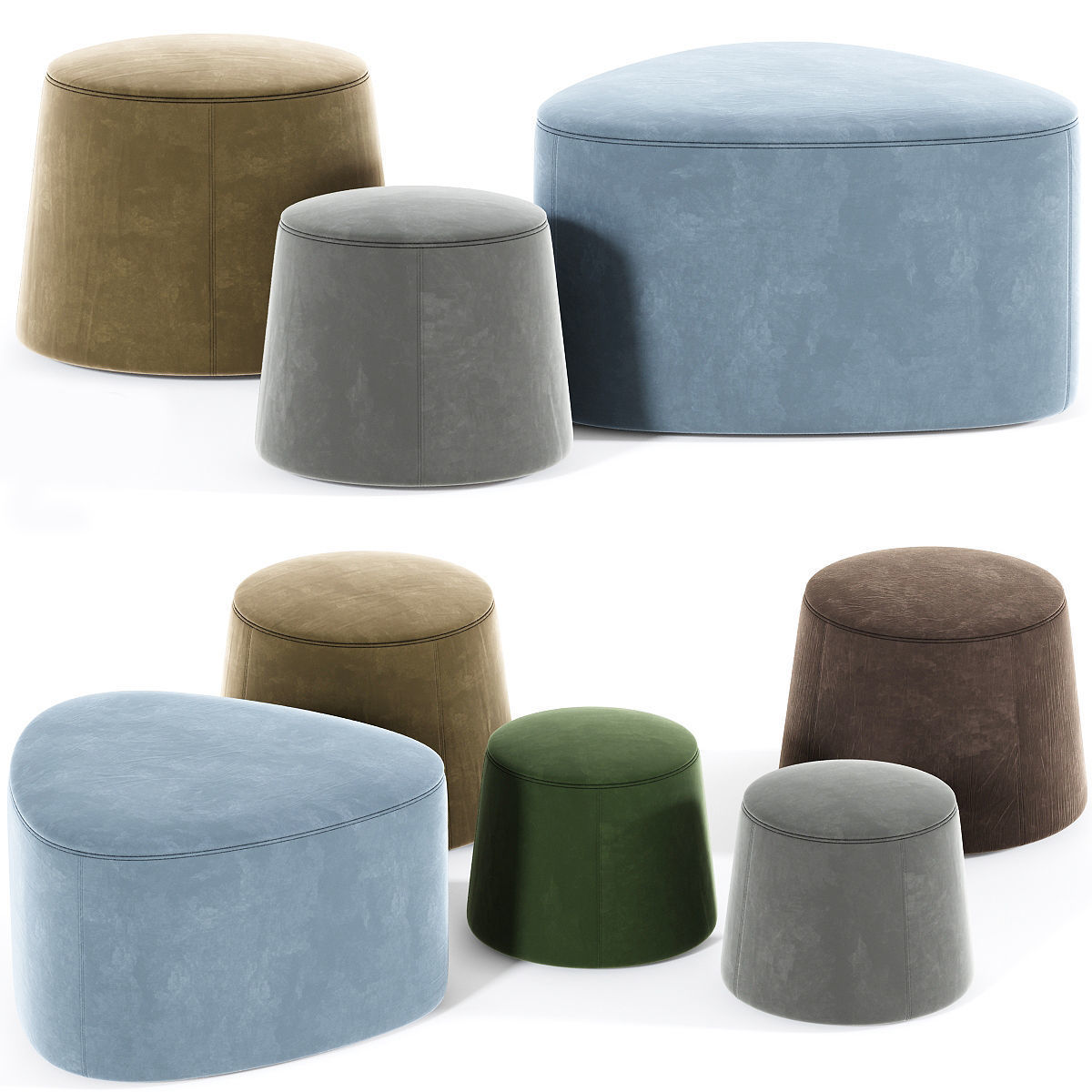 Modern Pouf 3D model_1