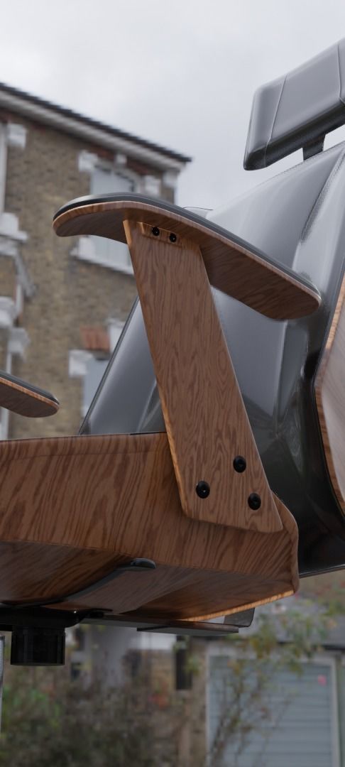 office chair wood 3D model_2