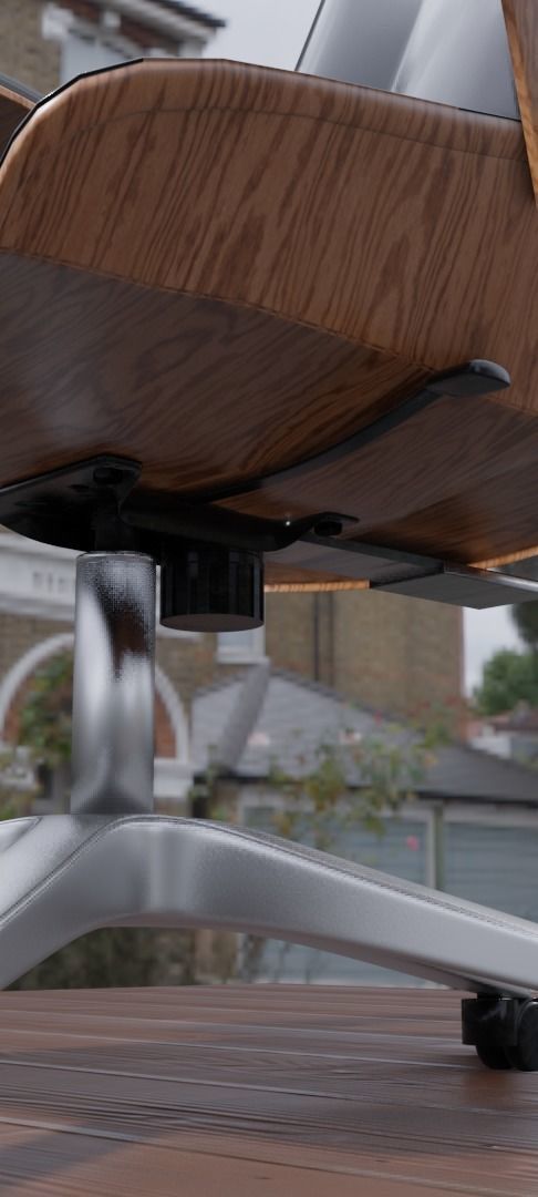 office chair wood 3D model_6