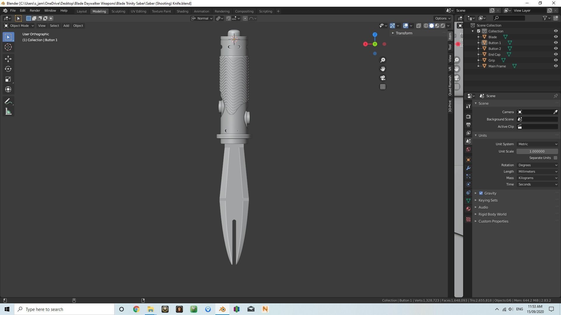 Daywalker Blade Trinity Saber 3D print model_8