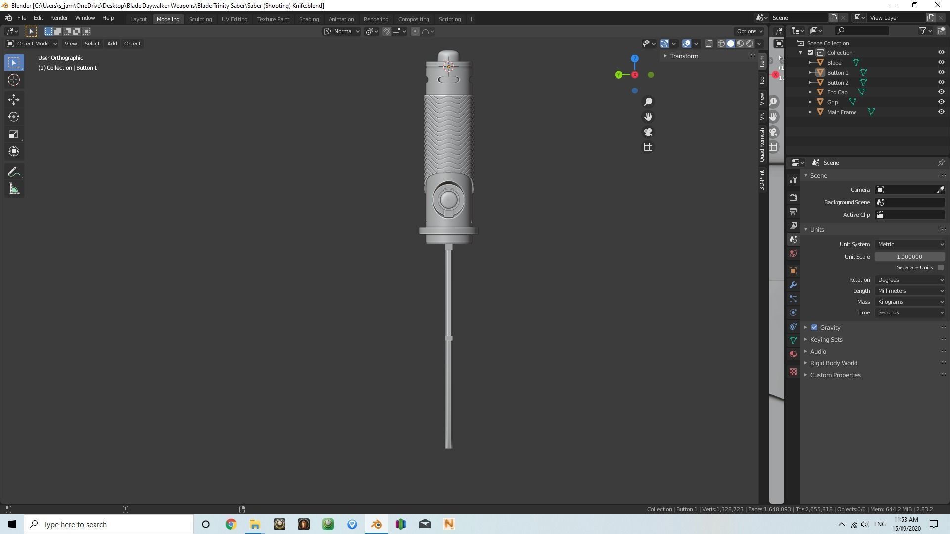 Daywalker Blade Trinity Saber 3D print model_10