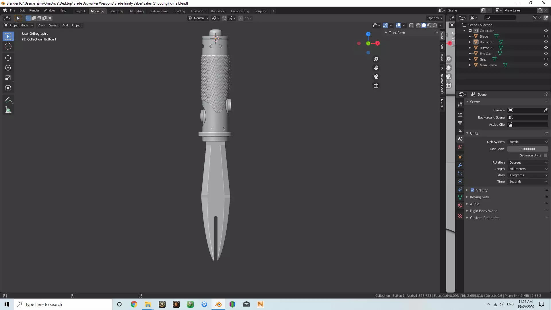 Daywalker Blade Trinity Saber 3D print model_0