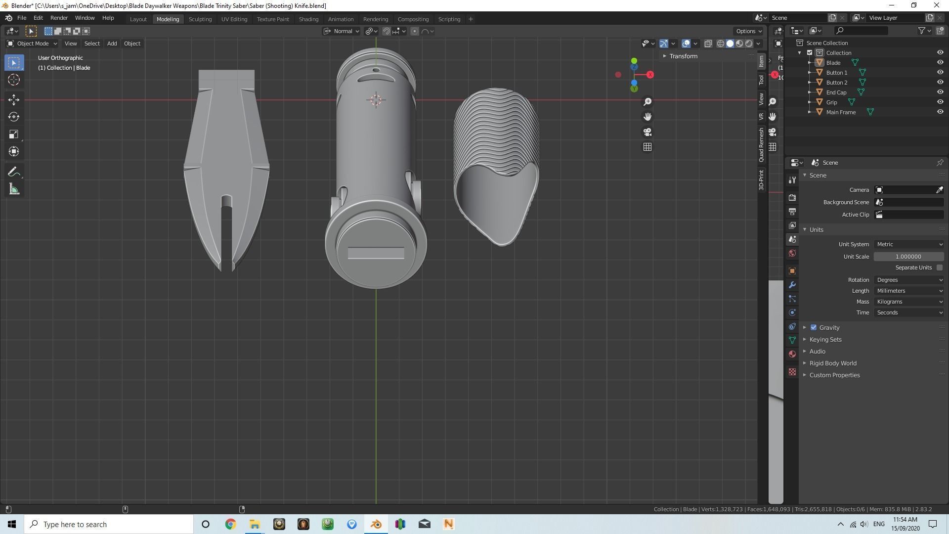 Daywalker Blade Trinity Saber 3D print model_4