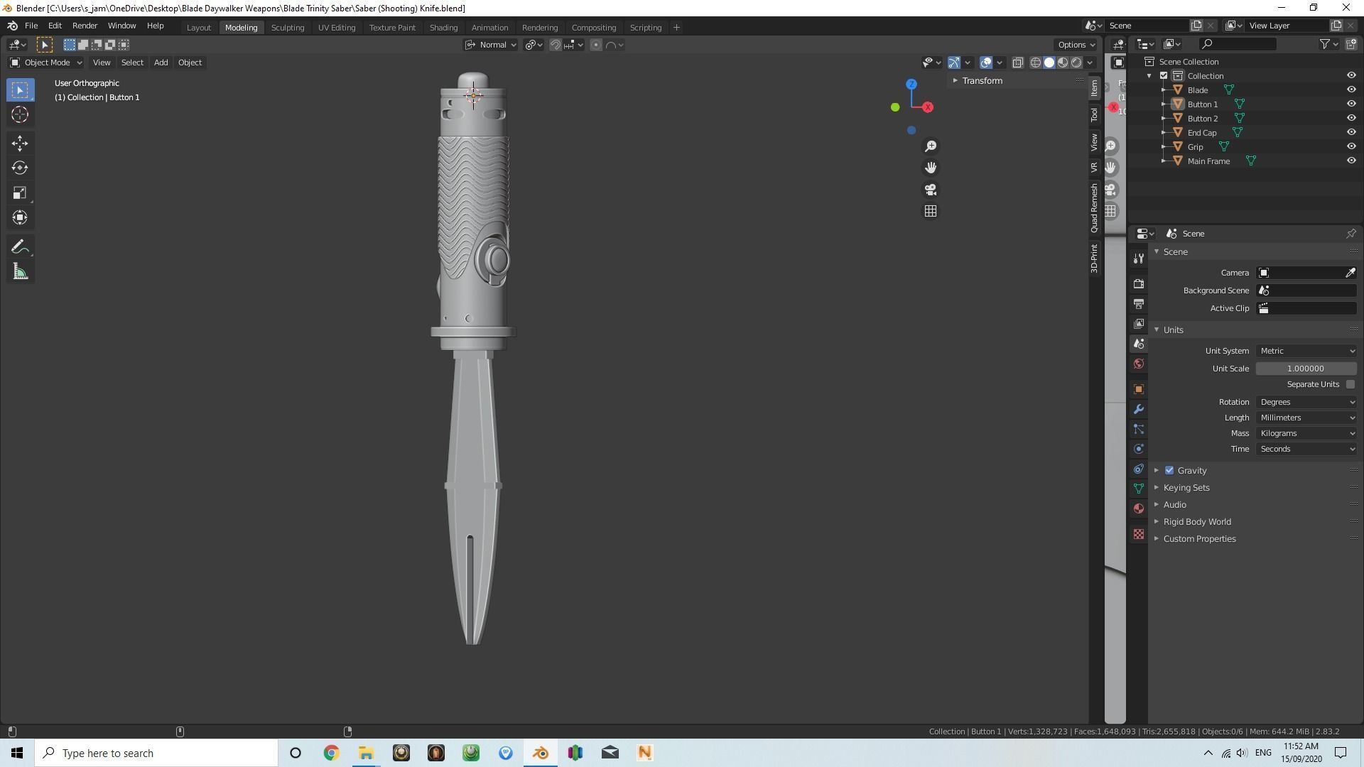 Daywalker Blade Trinity Saber 3D print model_5