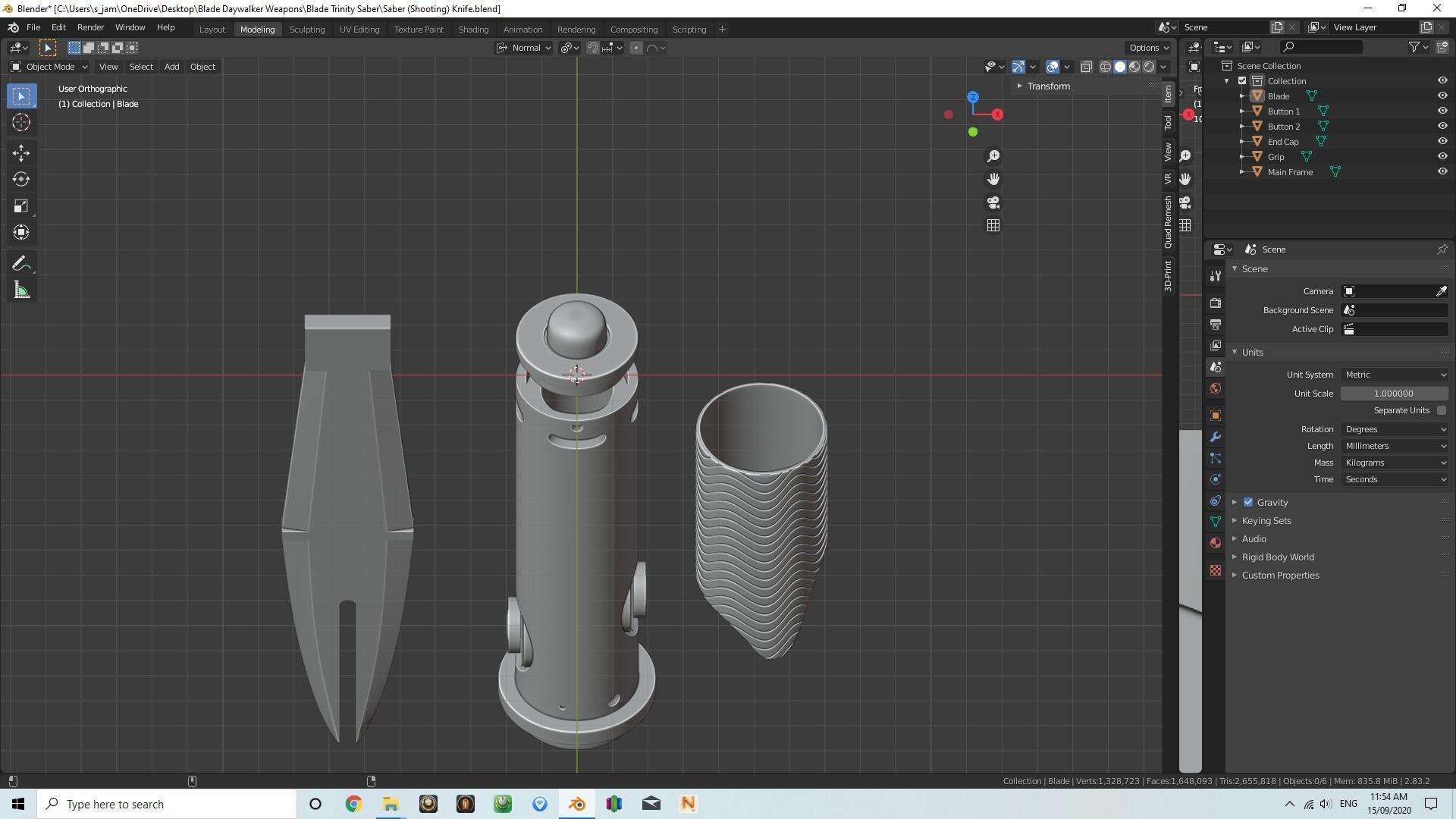 Daywalker Blade Trinity Saber 3D print model_3