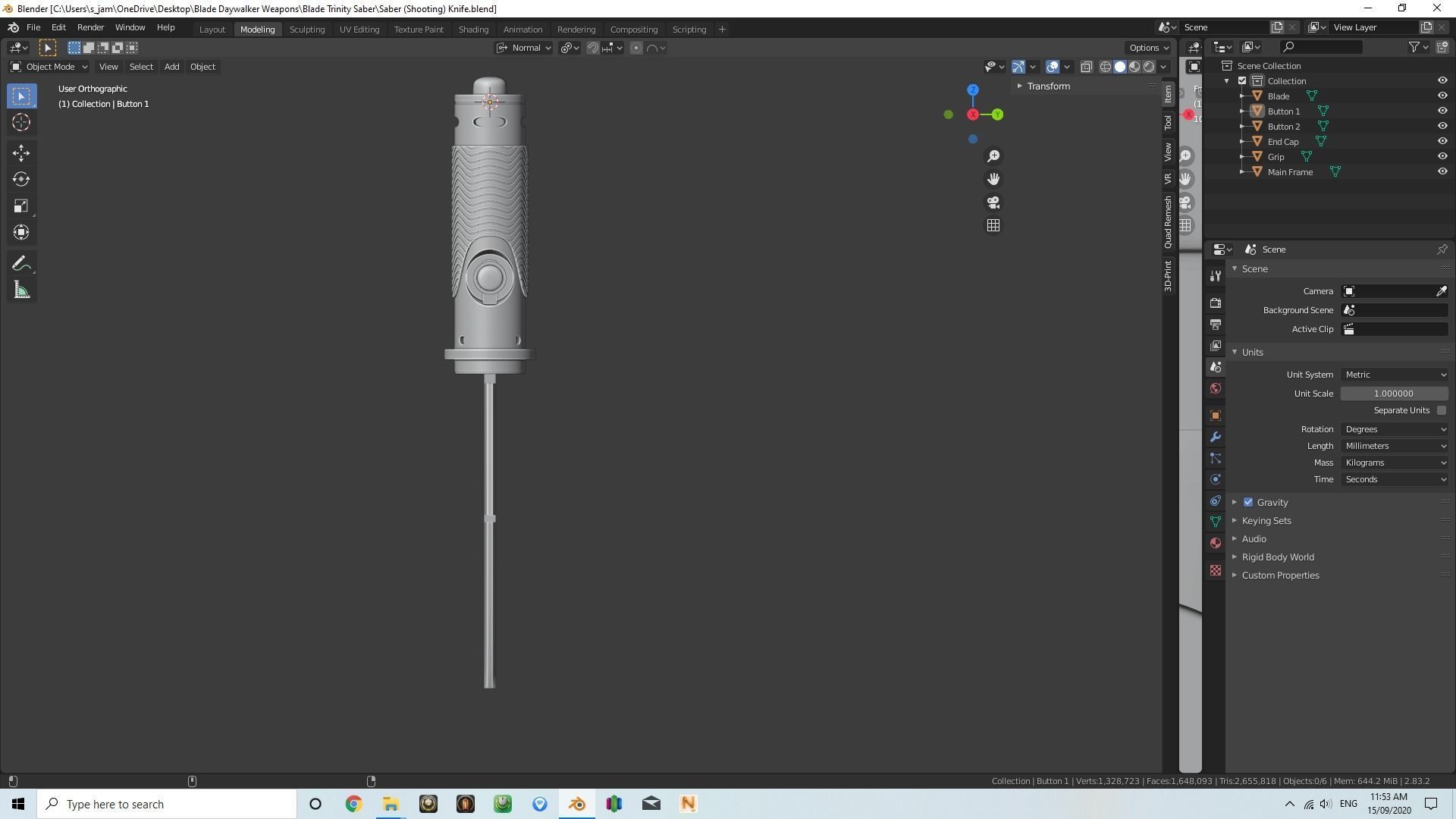 Daywalker Blade Trinity Saber 3D print model_6