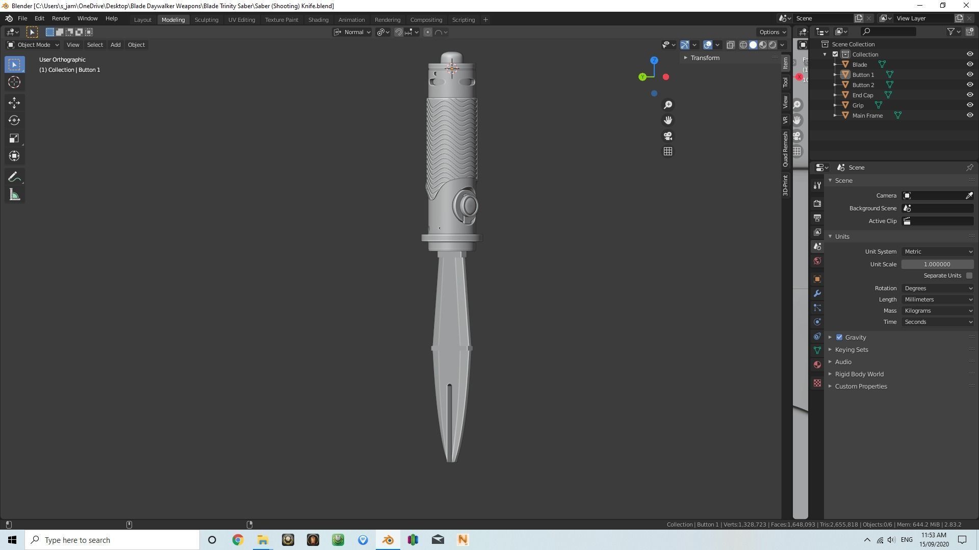Daywalker Blade Trinity Saber 3D print model_9