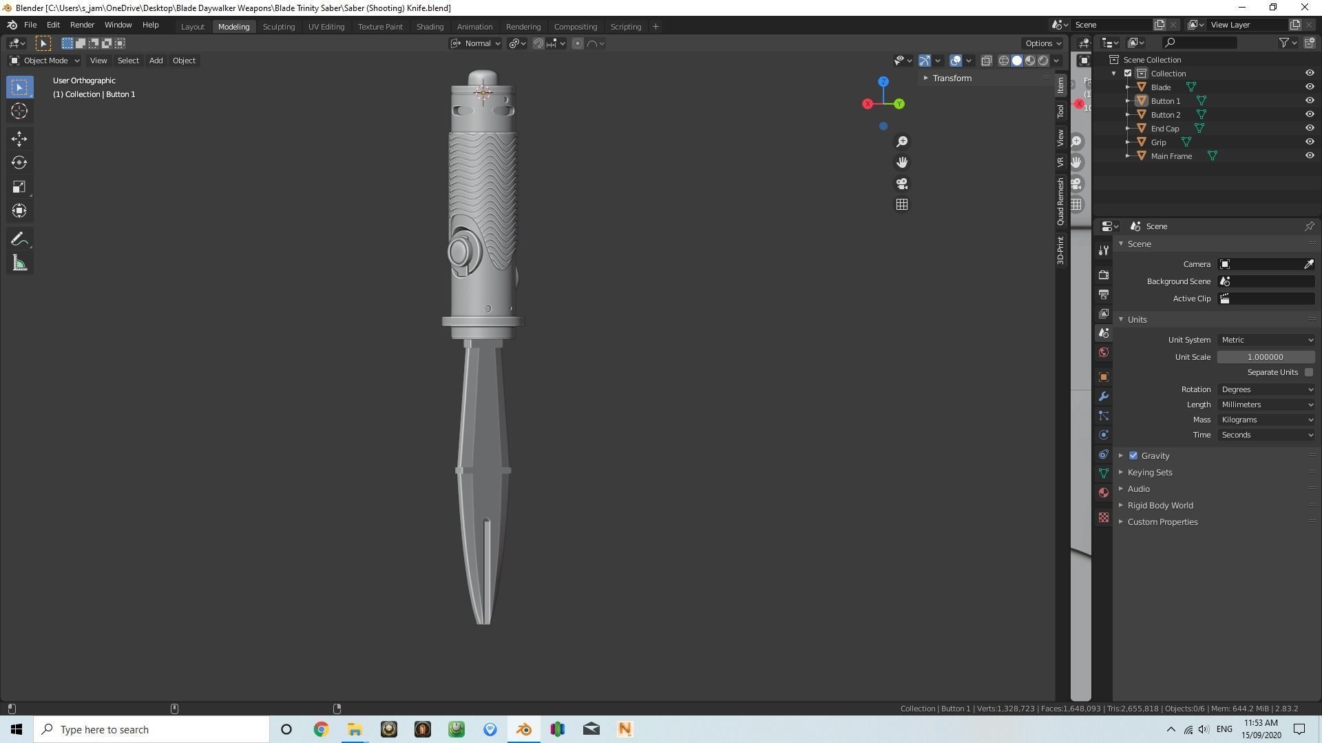 Daywalker Blade Trinity Saber 3D print model_7