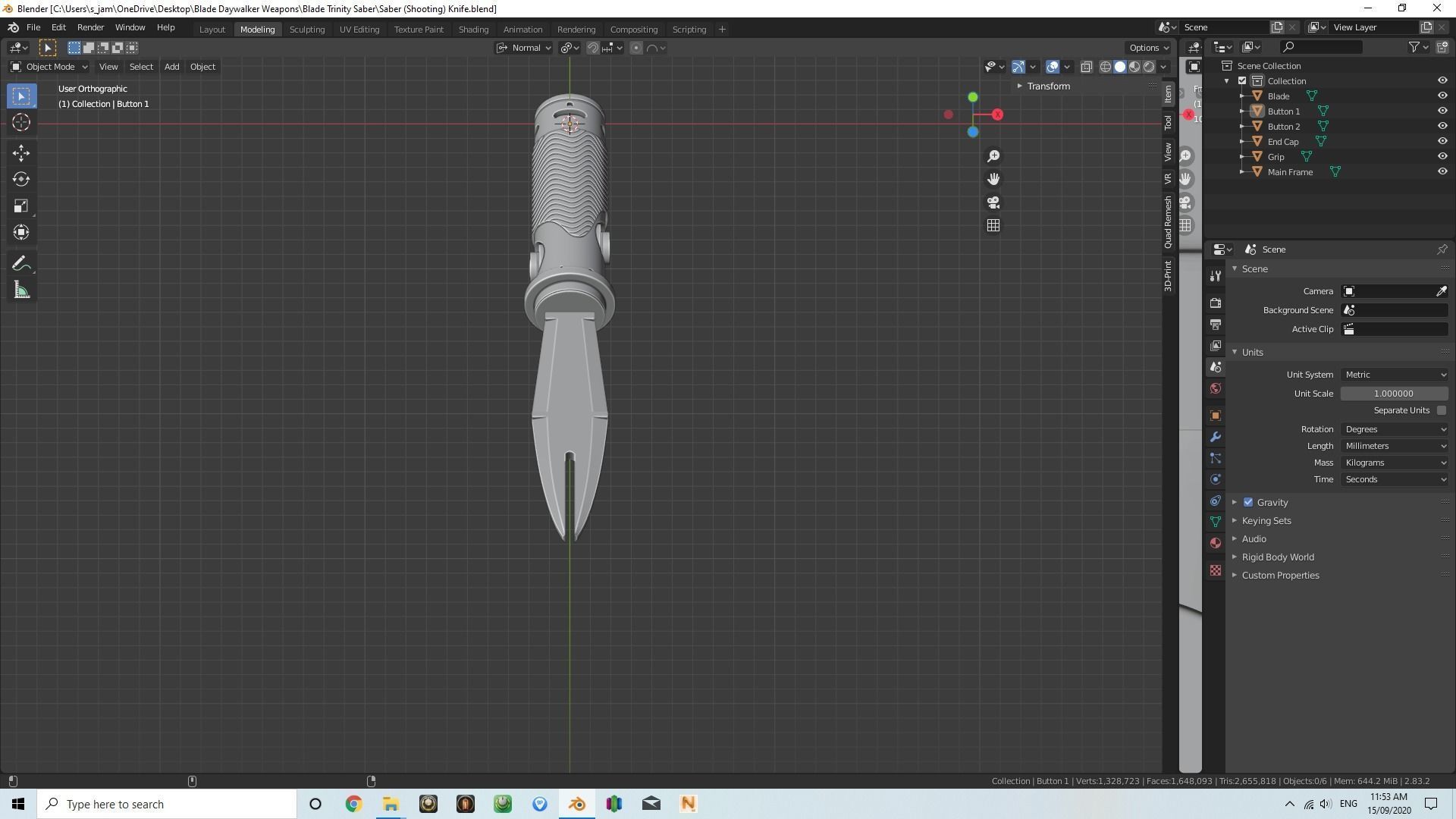 Daywalker Blade Trinity Saber 3D print model_1