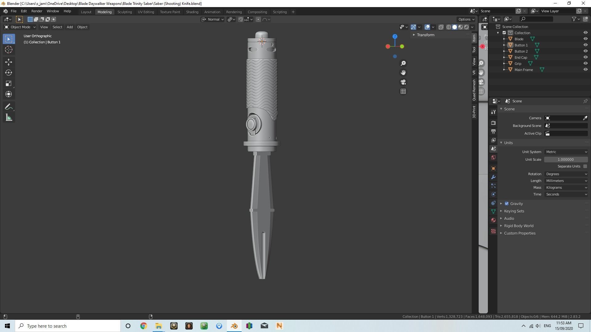 Daywalker Blade Trinity Saber 3D print model_11