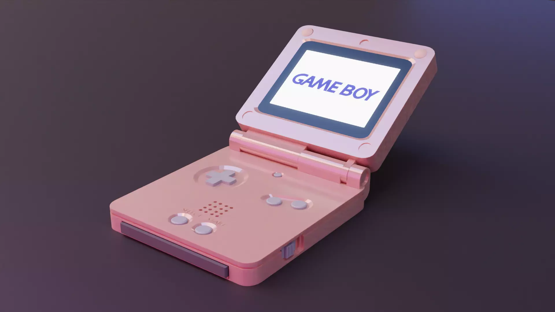 Gameboy Advance SP Low-poly 3D model_0