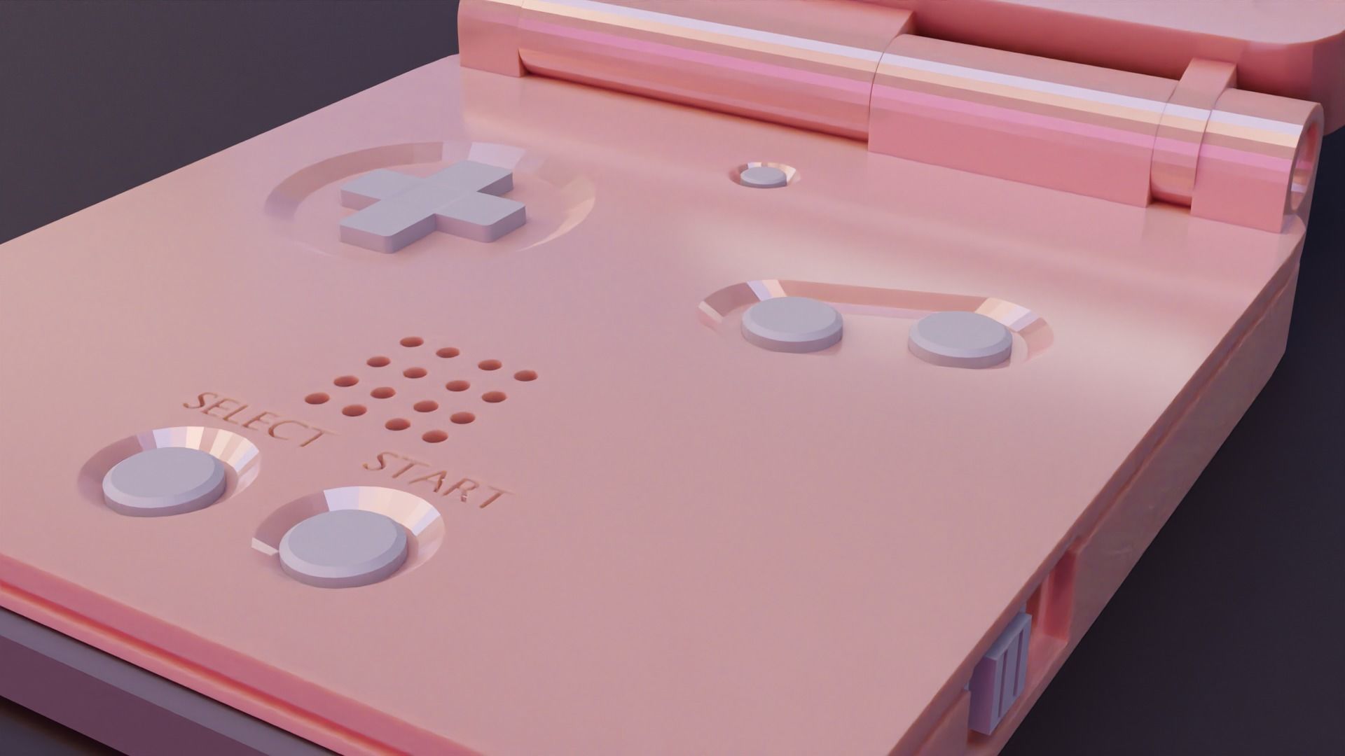 Gameboy Advance SP Low-poly 3D model_3