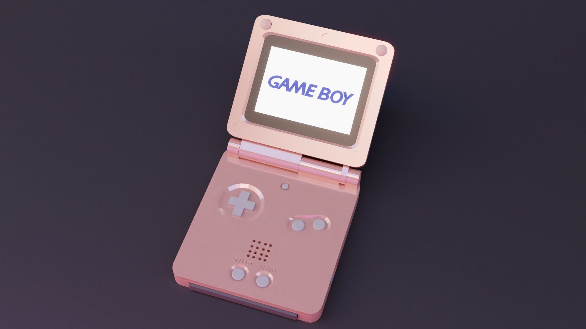 Gameboy Advance SP Low-poly 3D model_2