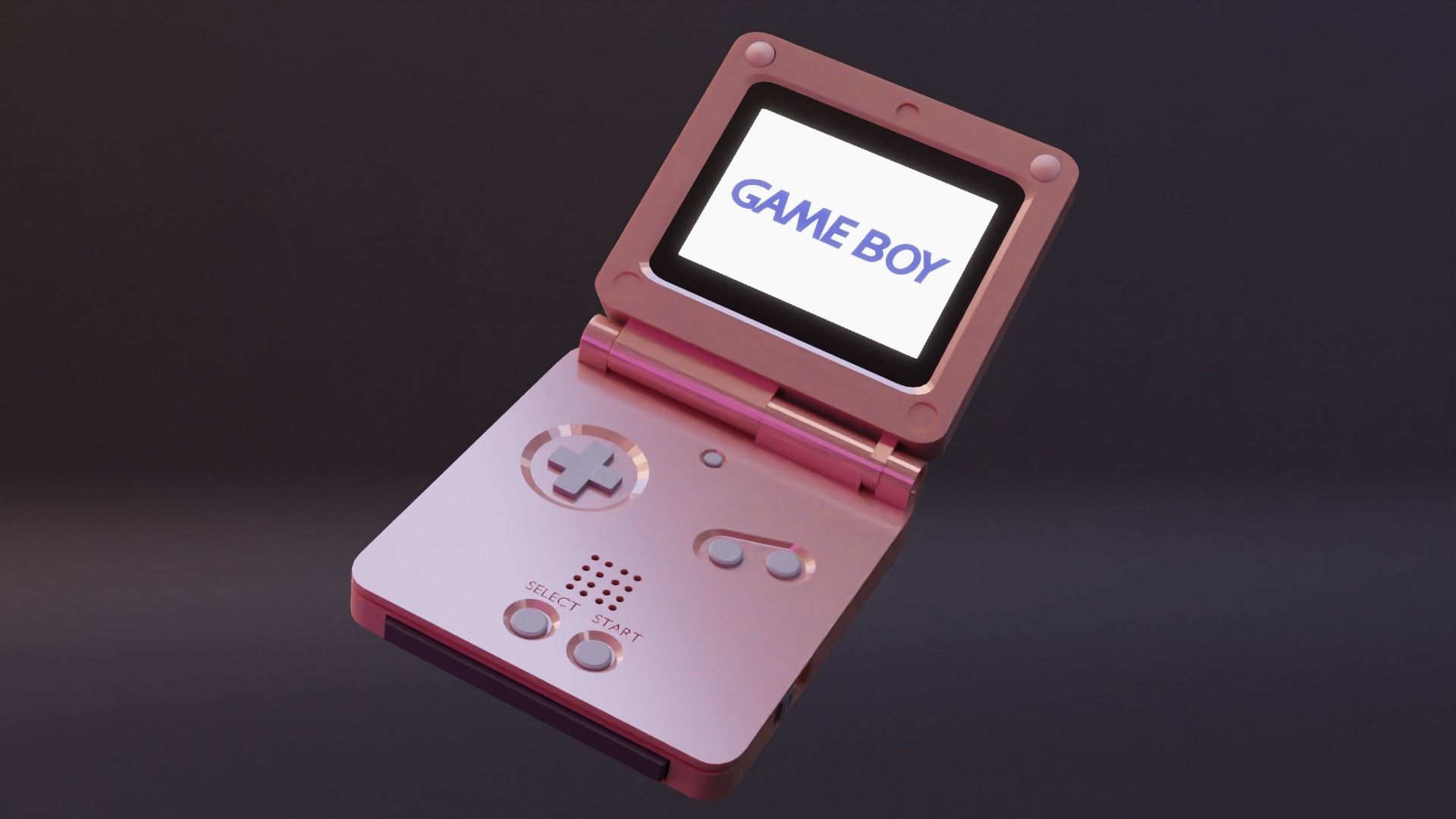Gameboy Advance SP Low-poly 3D model_5