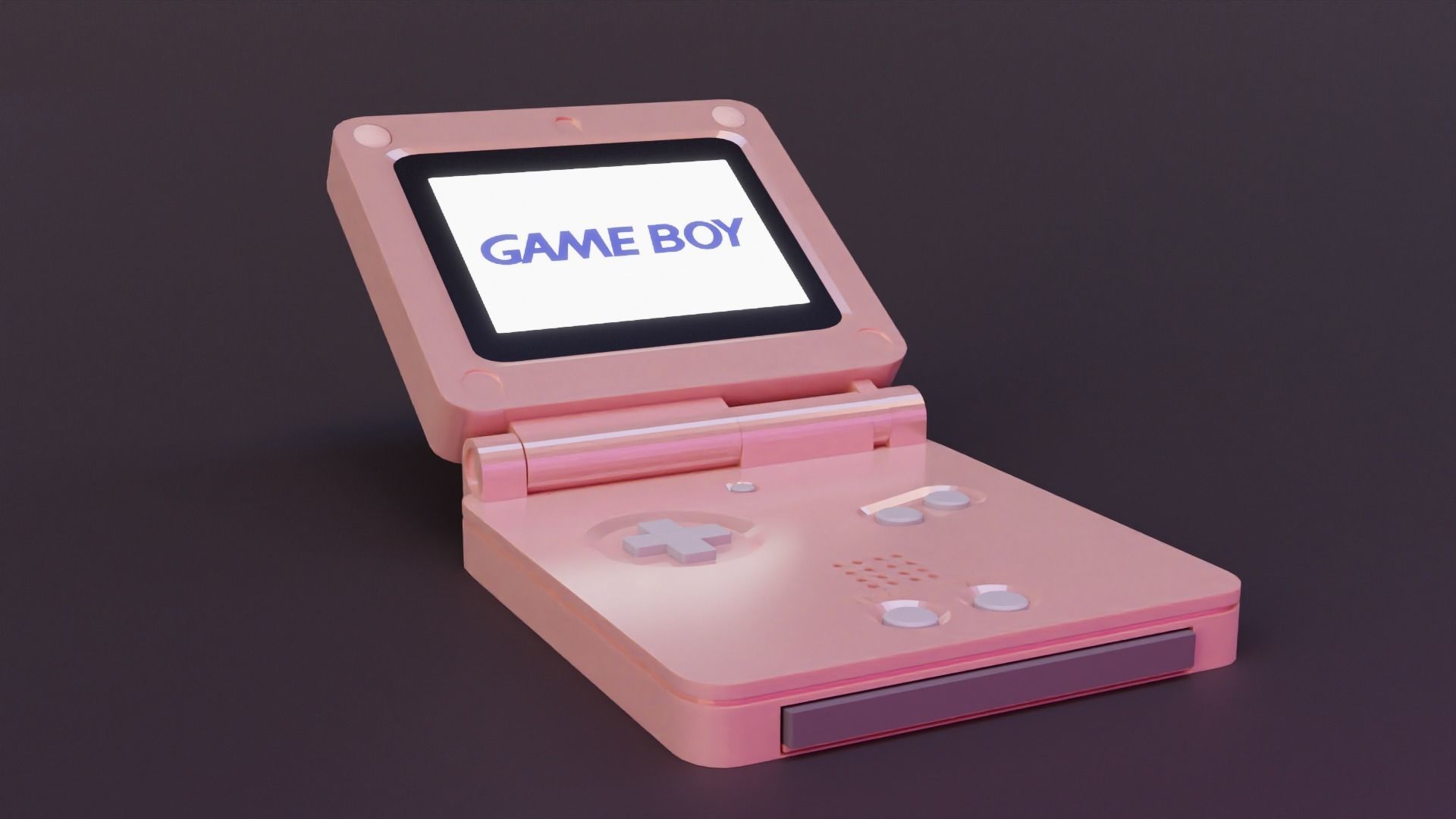Gameboy Advance SP Low-poly 3D model_1