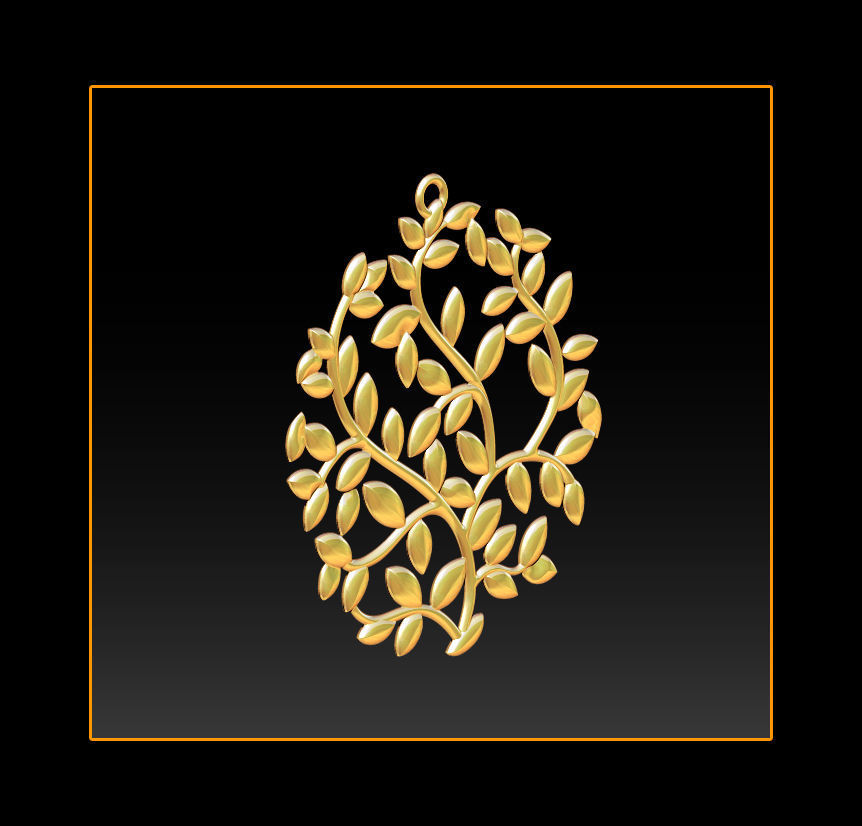 Tree face pendant 3D print model 3D print model_1