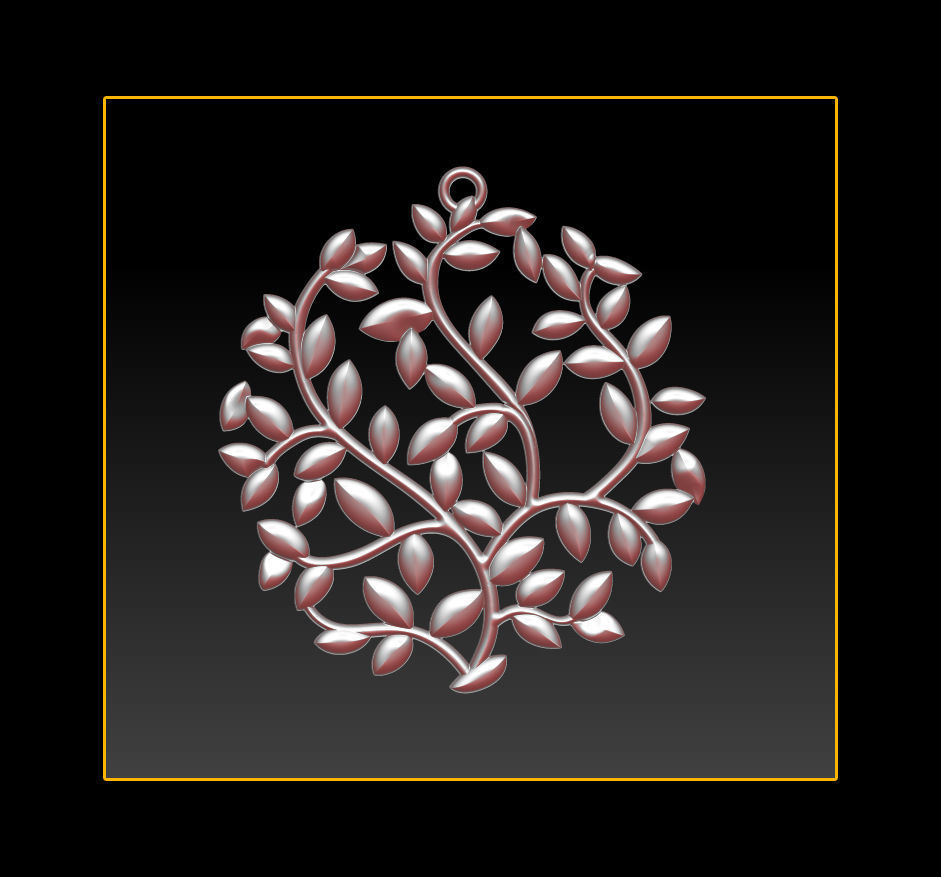 Tree face pendant 3D print model 3D print model_2