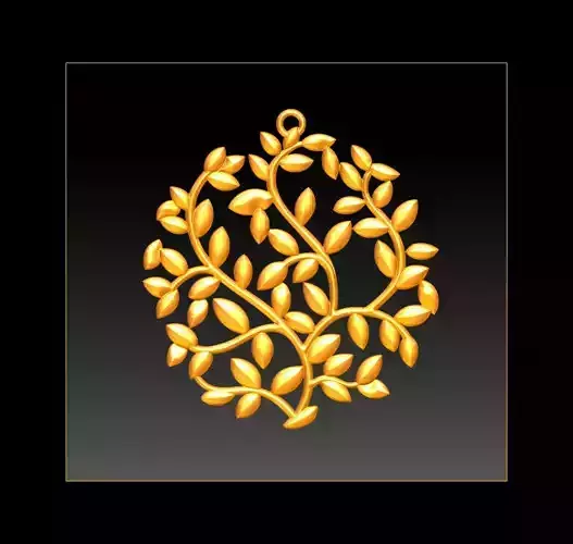 Tree face pendant  3D print model