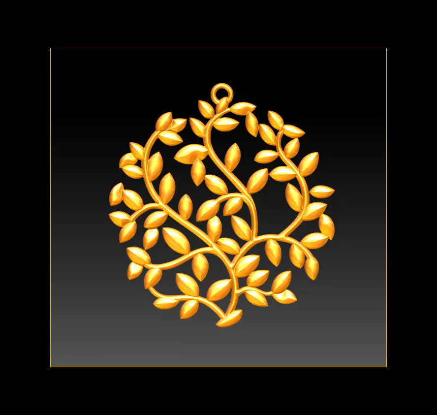 Tree face pendant 3D print model 3D print model_0