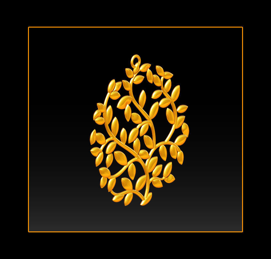 Tree face pendant 3D print model 3D print model_10