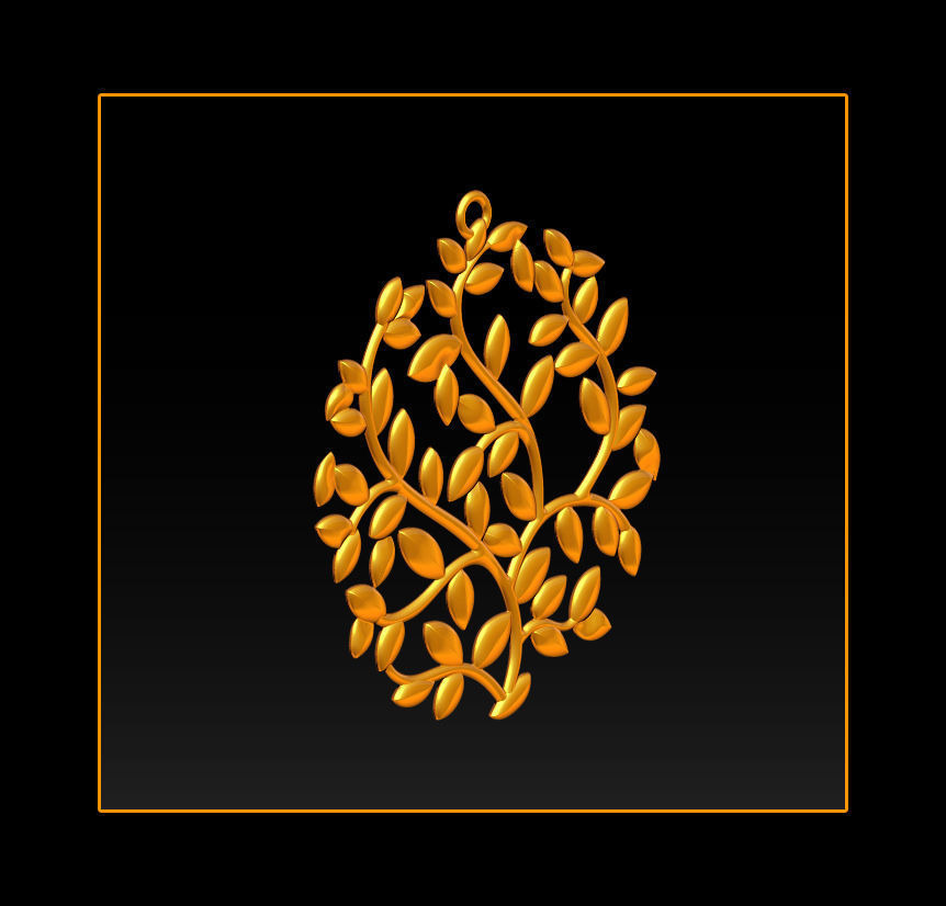 Tree face pendant 3D print model 3D print model_8