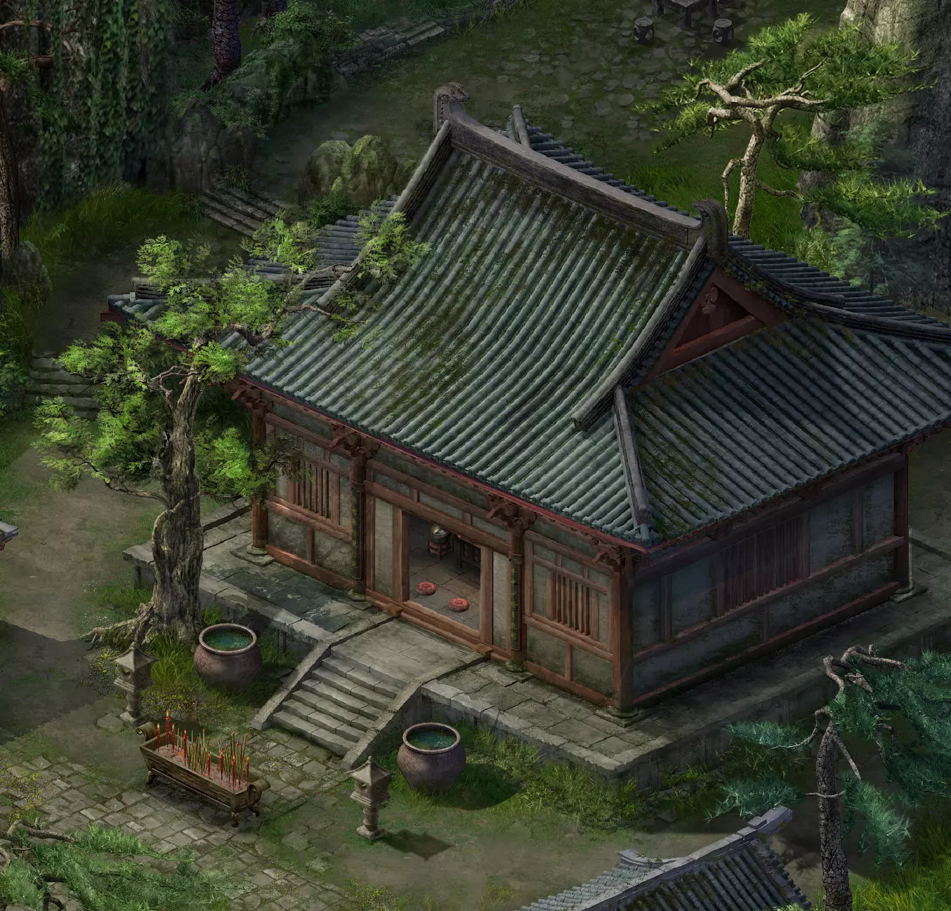 Dilapidated Hut-Golden Mountain Temple 95 3D model_0