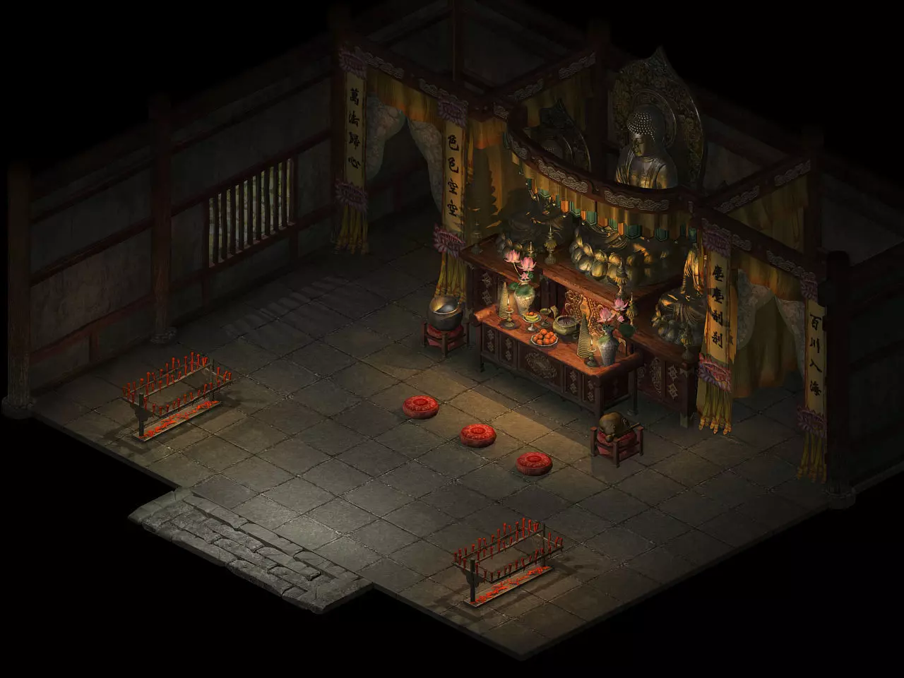 Dilapidated Hut-Jinshan Temple-Interior 12 3D model