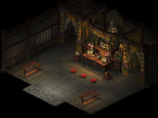 Dilapidated Hut-Jinshan Temple-Interior 12 3D model