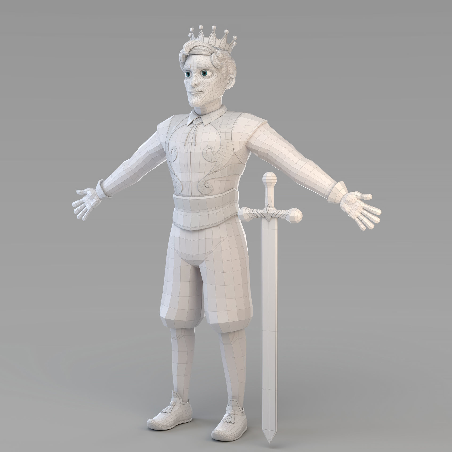 Cartoon Prince 03 3D model_10