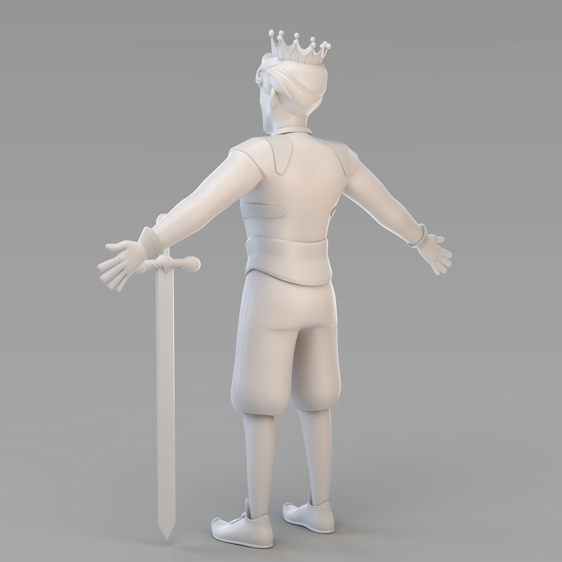 Cartoon Prince 03 3D model_4
