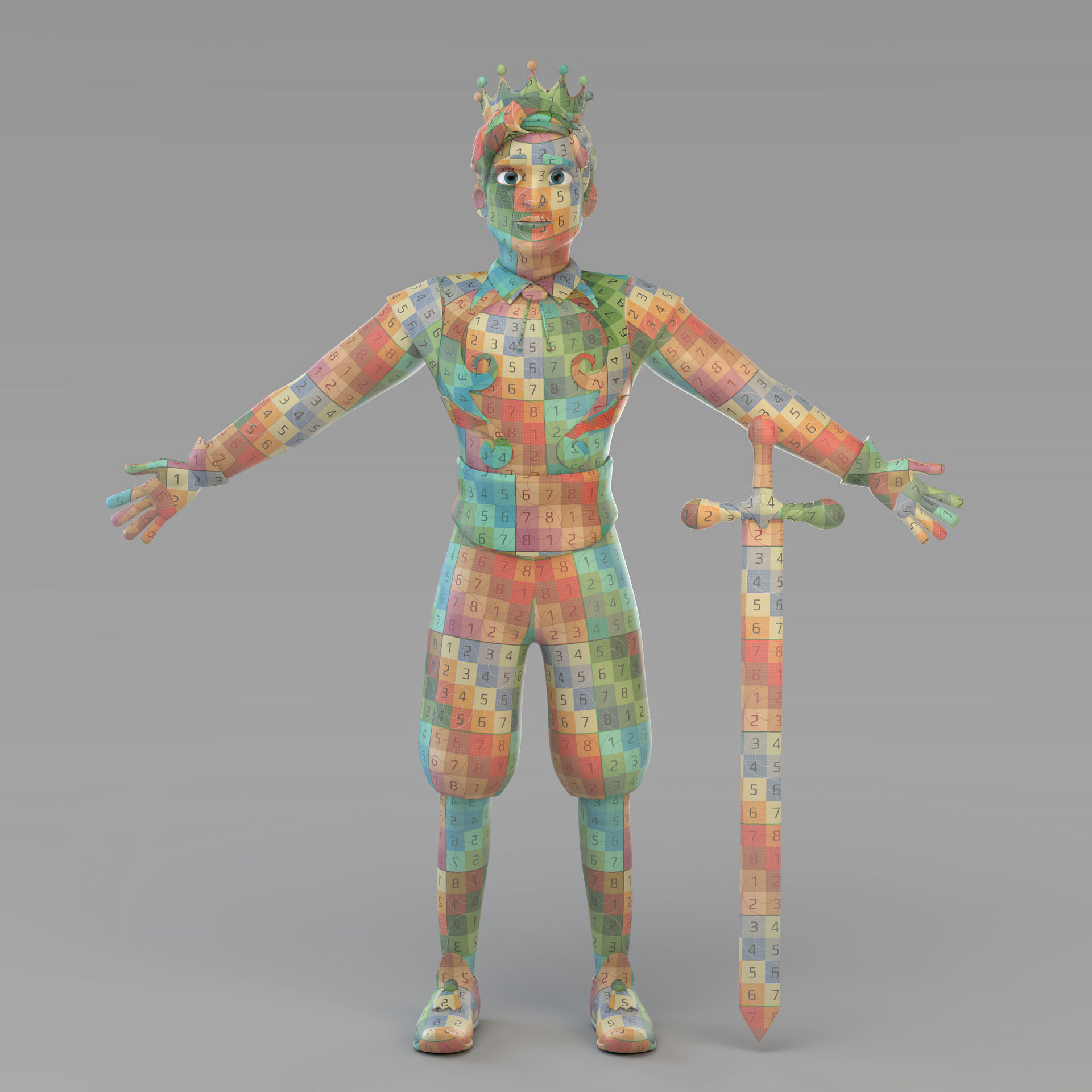 Cartoon Prince 03 3D model_6