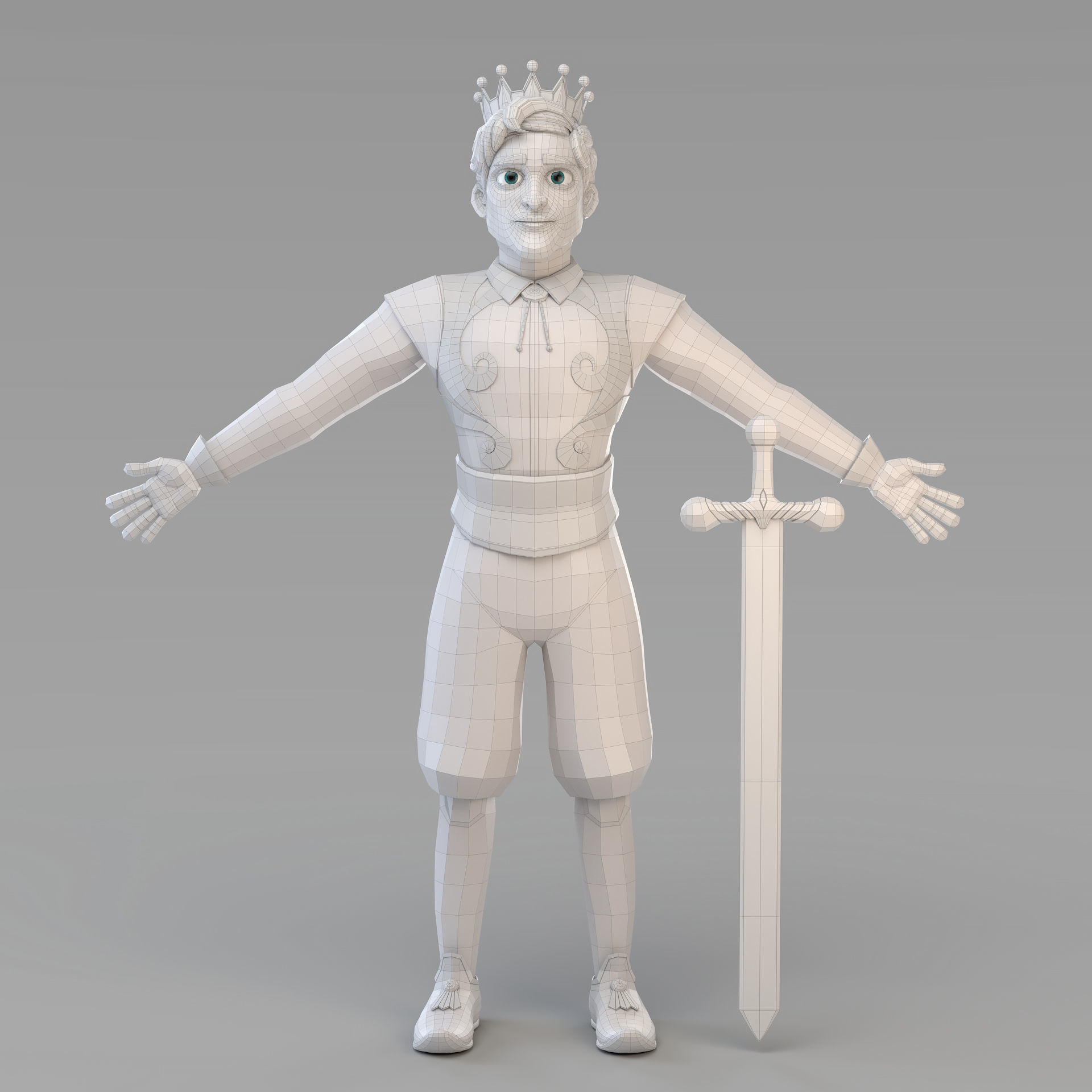 Cartoon Prince 03 3D model_11