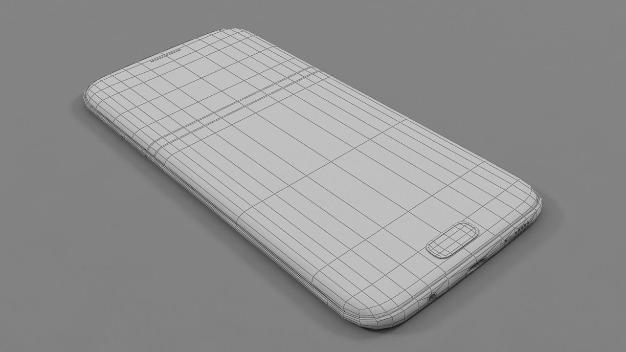 Samsung galaxy s7 edge Low-poly 3D model_8