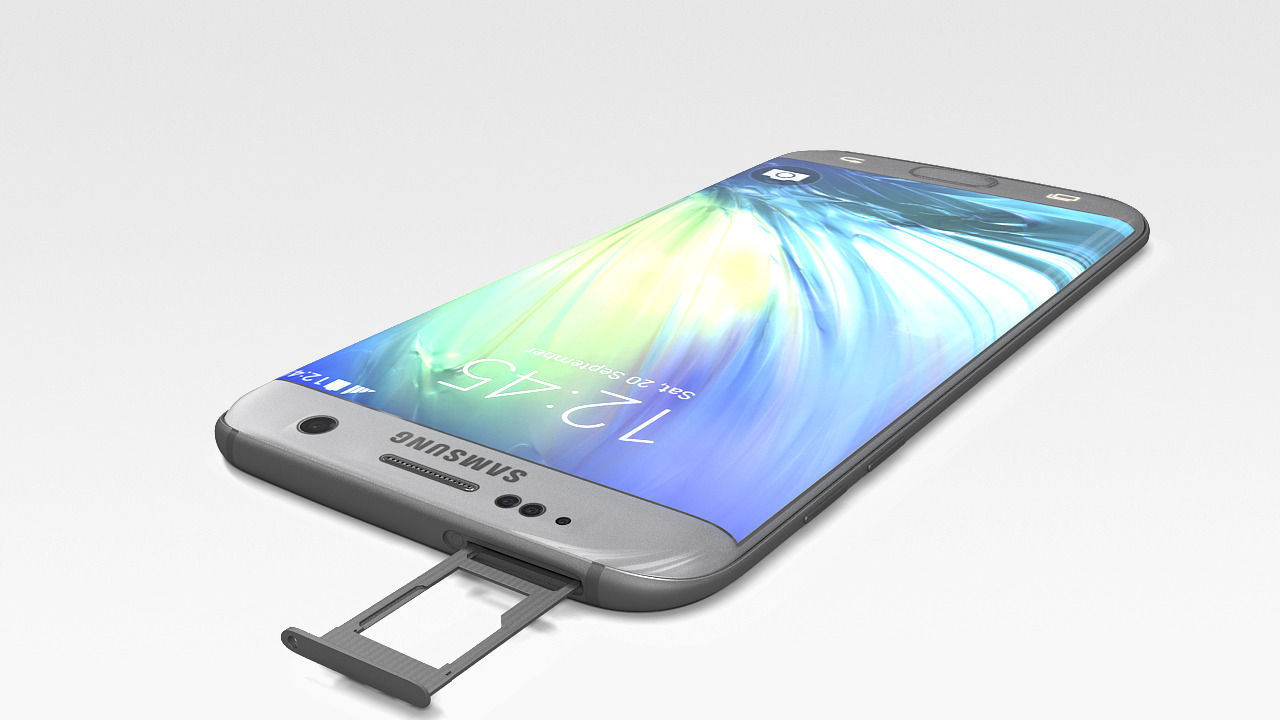 Samsung galaxy s7 edge Low-poly 3D model_2